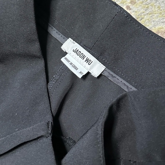 Jason Wu Wide Leg Pants Mid Rise in Black Size XS - Picture 5 of 5